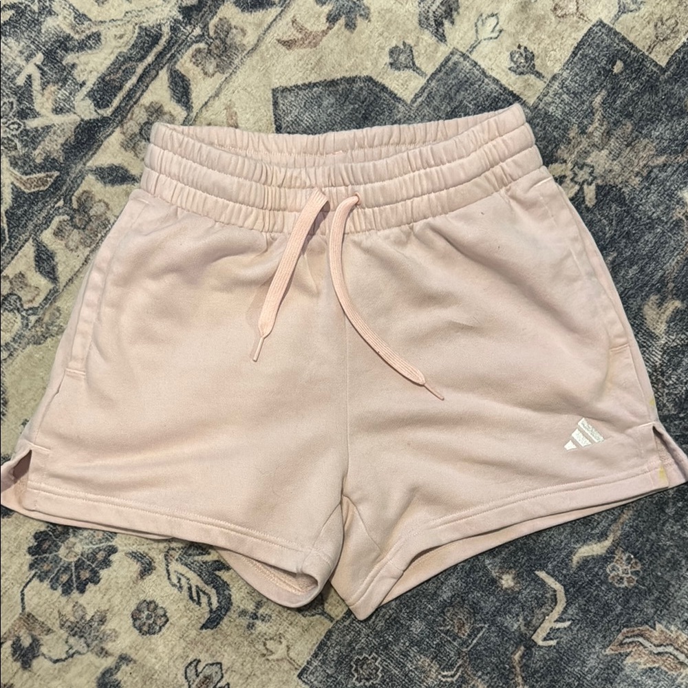 Adidas Pink Athletic Shorts with Elastic Waistband